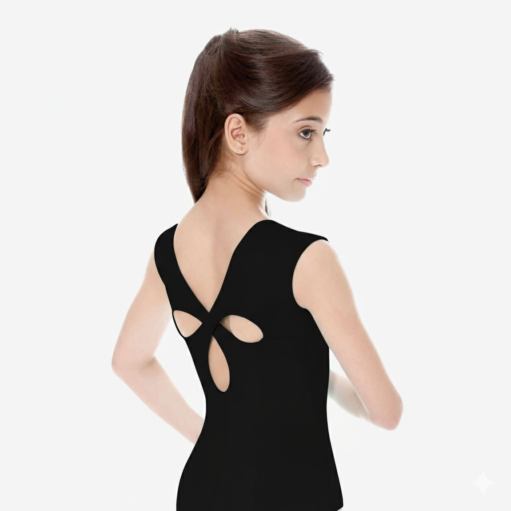 Softy Dotty - Fashion Tank with 3 Keyhole Cut in Back - L973