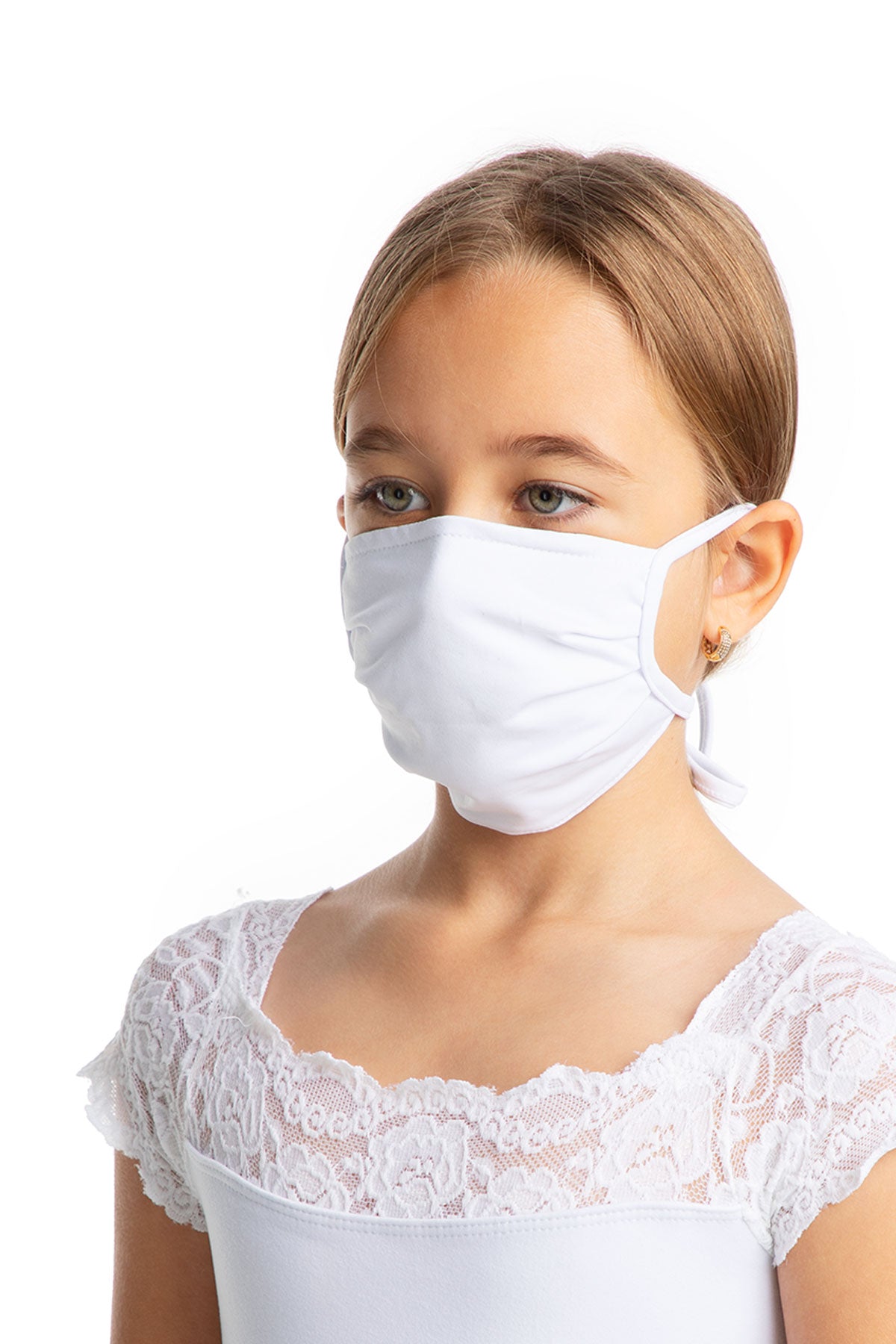 Child Unisex Pleated Face Mask With Head Ties- L2175