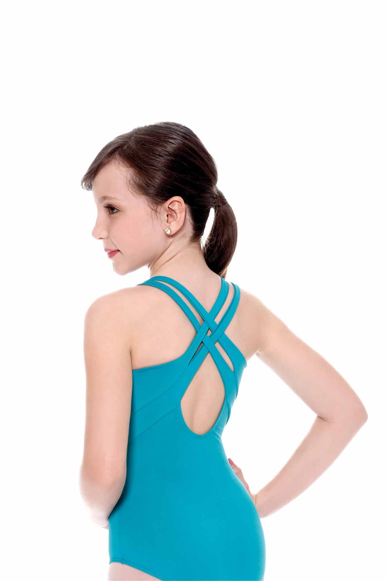 Kids Tank Leo with Double Crossed Back Straps - D613