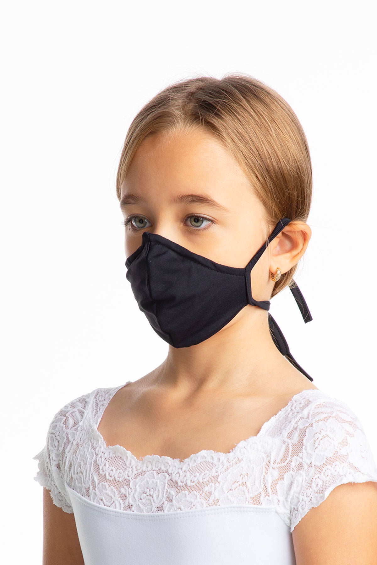 Child Unisex Fitted Face Mask With Head Ties - L2173