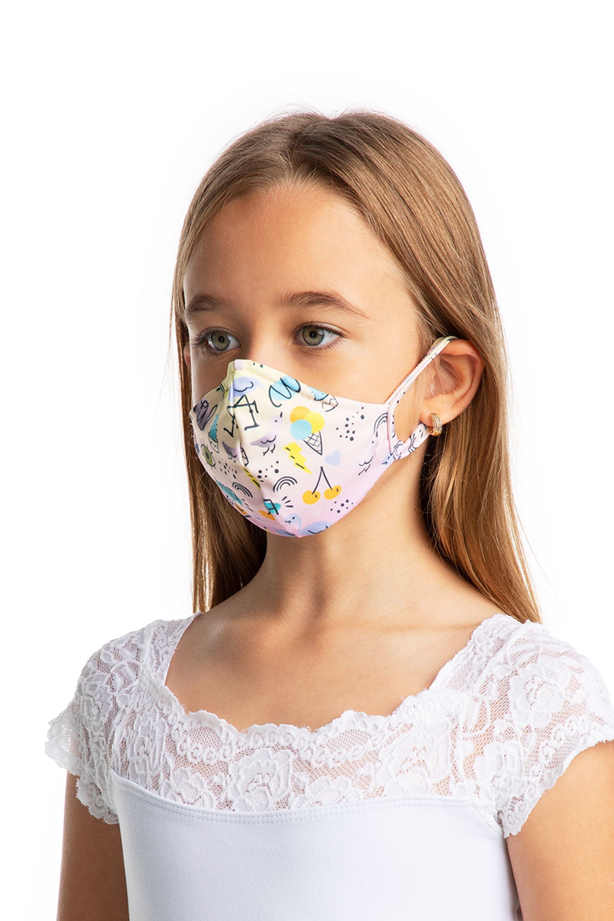 Child Unisex Fitted Face Mask With Earloops - L2177