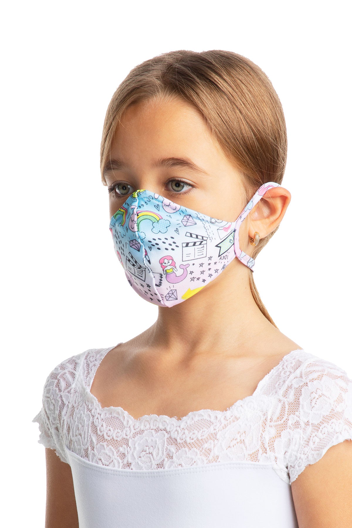 Child Unisex Fitted Face Mask With Earloops - L2177