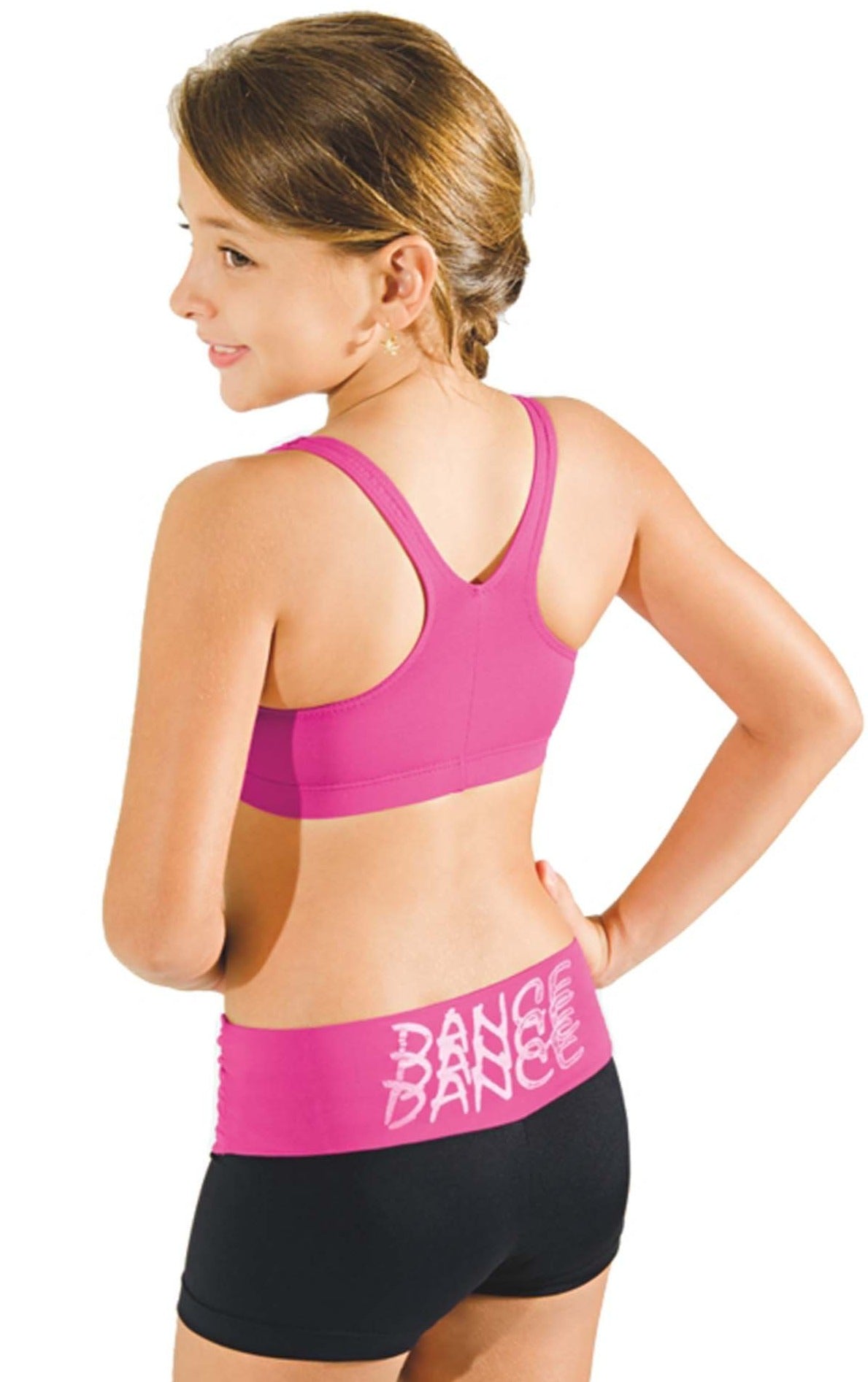 Fashion Crop Top with Dance Logo - L543