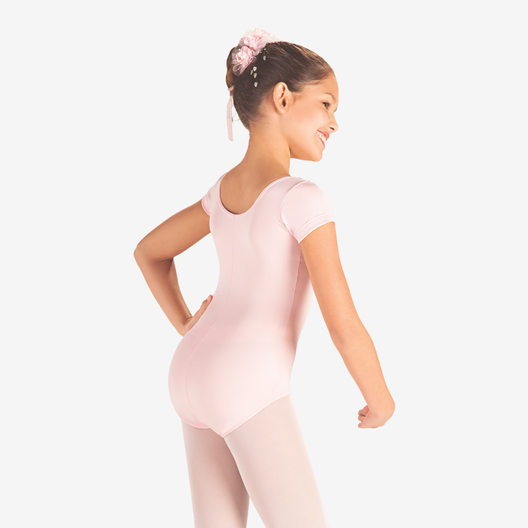 Capped Sleeve Leo with Scoop Neck - D1491