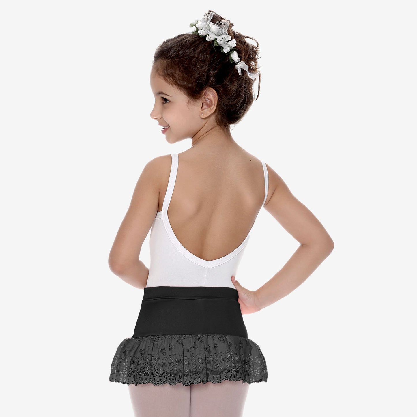 Skirt with Lace Ruffle - D741