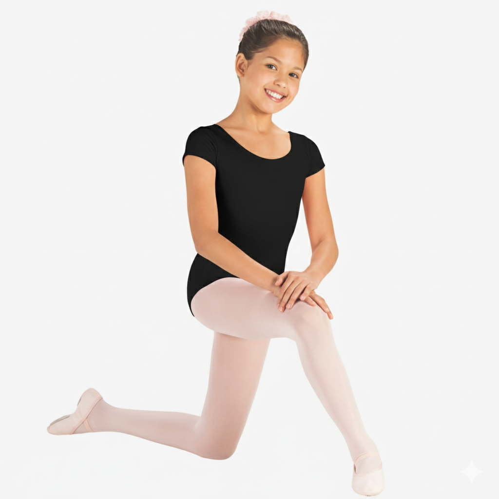 Capped Sleeve Leo with Scoop Neck - D1491