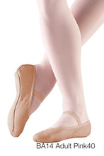 Load image into Gallery viewer, BA14 - Leather Full Sole Ballet Shoe - Adult&lt;br&gt;Pink 40 &amp; White
