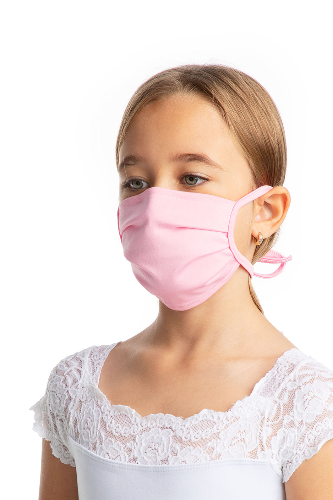 Child Unisex Pleated Face Mask With Head Ties- L2175
