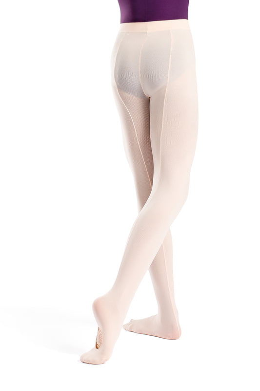 Child Mesh Seamed Convertible Tights - TS95